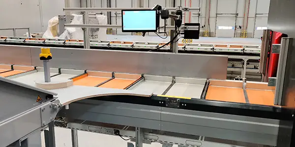 Sorteren van consumentengoederen met de Twin Push Tray Sorter